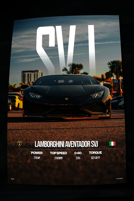 Lamborghini Aventador SVJ Poster