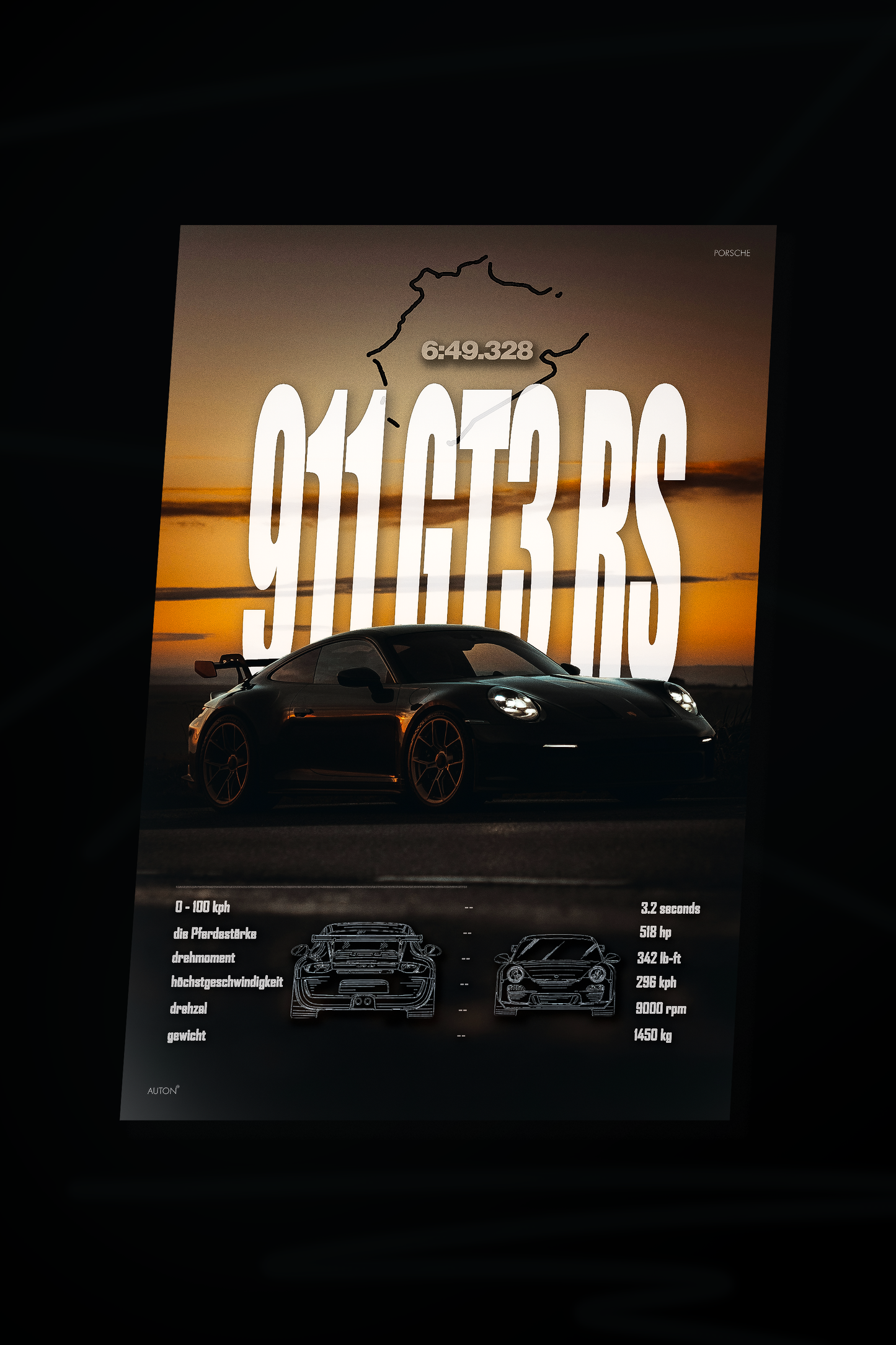 911 GT3 RS Poster