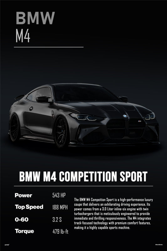 BMW M4 Competition Sport Poster