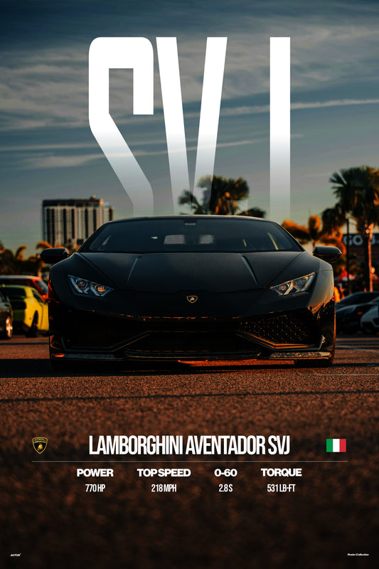 Lamborghini Aventador SVJ Poster